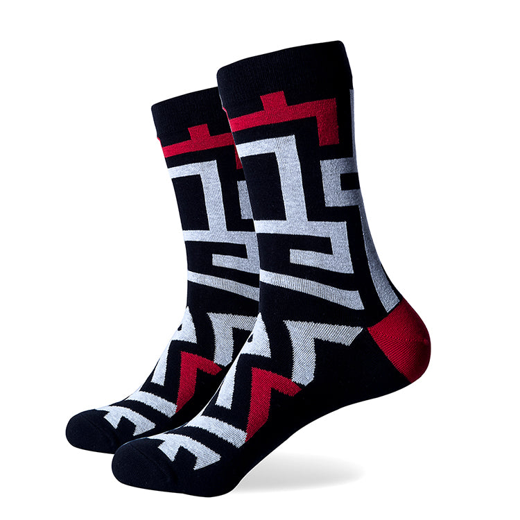 Black Maze Socks - Sock Mafia